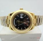 High Quality Rolex Day Date 40mm Black Textured Dial All Gold Watch